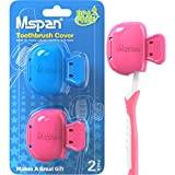 Mspan Toothbrush Protector Clip Pod: Tooth Brush Head Pods Compatible with Oral-B Philips Colgate for Manual & Electric Toothbrush - 2 Packs