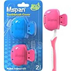 Mspan Toothbrush Protector Clip Pod: Tooth Brush Head Pods Compatible with Oral-B Philips Colgate for Manual & Electric Toothbrush - 2 Packs