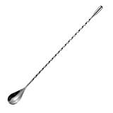 Stainless Steel Cocktail Mixing Spoon Long Cocktail Shaker Spoon Barware Stirring Spoon Twisted Bar Spoon-50CM Silver