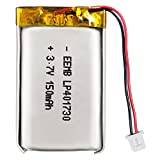 EEMB Lithium Polymer battery 3.7V 150mAh 401730 Lipo Rechargeable Battery Pack with wire Molex Connector for VXI Blue Parrott - confirm device & connector polarity before purchase