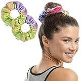 Microfibre Hair Drying Towel Scrunchies by The Perfect Haircare,Anti-Frizz & Silky Smooth,Ponytail,Bun Holder,Quick Drying & Absorbent,for Curly, Wavy, Long & Short Hair (Watercolor/Tie Dye)