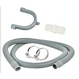 1m Long Drain Hose Extension Pipe Kit for Washing Machine Washer Dryer Dishwasher, Grey,Silver,White