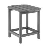 Weather-Resistant HDPE Adirondack Table Side Table-Grey
