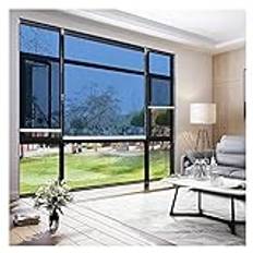 Window Roller Blinds, One Way Mirror Roll Up Blinds Silver Backing, Home Living Room Office Privacy Roller Shades Solar Film Curtain Blue, Anti UV (Color : 100x100cm/39.3x39.4in)
