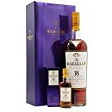 Macallan - Light Mahogany Sherry Oak & Miniature 1991 18 year old Whisky 70cl + 5cl 43% ABV