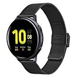 TRUMiRR Compatible with Galaxy Watch Active2/Galaxy Watch Active Strap, 20mm Mesh Woven Stainless Steel Watch Strap Quick Release Band for Samsung Galaxy Watch Active/Galaxy Watch Active2