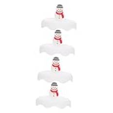Didiseaon 4 Pcs Snow Cover Silicone Cup Lids Christmas Silicone Coffee Lid Christmas Mug Cover Beer Glasses Lid Silica Gel White Adorable Mug Lids Cartoon Mug Lids Sealing Lids for Cup Round
