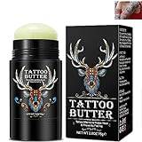Tattoo Aftercare Cream Butter, 40g Butter Up Tattoo Care Balm, Natural Tattoo Pflege, Rejuvenates Colors, Enhancing Moisturizer Brightens Tattoos Rich Creamy Body Butter for Old New