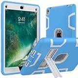 Puxicu Case for iPad Pro 9.7 Inch 2016 Release (Old Model), Heavy Duty Rugged Protective, Cover for iPad Pro 9.7-Inch 2016 (A1673/A1674/A1675), Navy & White