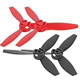 VGEBY RC Propeller, RC Airplane Propellers 4pcs RC Propeller Modified Accessory Replacement Fit for Bebop 2 Drone Parrot Bebop 2 Propeller (black and red)