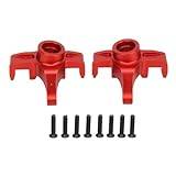 Yuecoom RC Steering Cup,1 Pair Aluminum Alloy RC Accessories Front Steering Knuckle C Block Compatible for MJX 1/14 1/16(red)