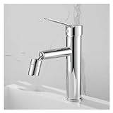 Kitchen Sink Mixer Tap, Bidet Faucet Deck Mounted 304 Stainless Steel Bathroom Adjustable Single Hole Mixer Hot and Cold Tap