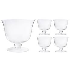 ProCook Tableware - Glass Trifle Bowl & Dessert Bowl Set - 5 Piece