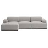 Muuto Connect Soft Modular Sofa with Chaise - Color: Grey - MCONSPS3C3-M244912