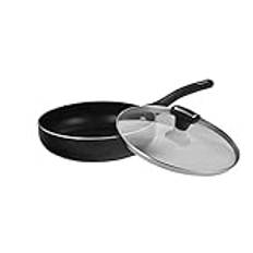 Royal Cuisine Non-Stick Deep Aluminium Frying pan with lid Saute' Pans with Heat Resistant Handle Egg Omelette Cooking Pan for Induction Hob (28)