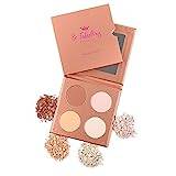 Be Fabulous Highlighter Palette. Shimmer Make Up Set For Highlighting Cheeks, Body, Eyes & Lip. 4 Powder Light Weight Palettes With Buildable Coverage. Beauty Kit Ideal For Any Skin Tone. (Imagine)