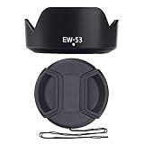 49mm Front Lens Cap and EW-53 Hood for Canon M50 M100 M6 with EF-M 15-45mm is STM，EF-S 35mm f/2.8 is STM Lens Replace Canon EW-53 Hood(1 Cap+1 Hood)