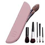 Travel Makeup Brush Holder | Silicone Face Brushes Holder,Soft and Sleek Makeup Tools Organizer Bag with Magnet Closure for Travel Eubeisaqi