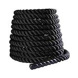 NeaxgeandX Battle Exercise Training Rope Fitness Rope for Training Improve Strength Gyms 25mmx2.8m Black