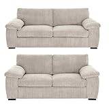 Sofa Selection Jumbo Cord 3+2-Seater Sofa Set: Redefining Comfort and Style in Your Living Space with Our Elegant 3+2-Seater Jumbo Cord Sofa (3+2 Seater, Cream)