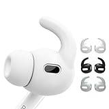 Live4gadgets AirPod Ear Hooks, 3 Pairs Anti-Slip Ear Covers Silicone Accessories Compatible with Apple AirPods Pro 2019, 2022 (White, Black, Grey)