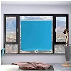 Agashi Suctcup Roller Blind Window Blind, Sunscreen Blackout Rolleres, Blackoutains, Portable Retractable Sunshade Roll up Blinds/Blue/72 * 125Cm(28.3 * 49.2In)