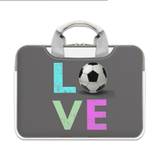 (17 inch) Laptop Sleeve Best Cute Girls LOVE Soccer Love Gift Carrying Case Bag Compatible with MacBook Mac Pro Air Samsung Asus Dell Acer HP