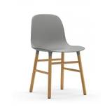 Normann Copenhagen Form chair - wooden legs - Oak, Grey Designer Furniture From Holloways Of Ludlow