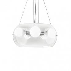 Audi-10, 5 Light Ceiling Pendant With Clear Glass Shade
