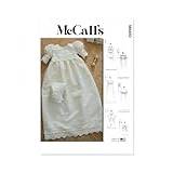 MCCALLS M8460A Infant's Christening Gown, Romper and Bonnet A (NB-S-M-L)