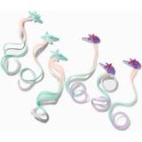Claire's Club Faux Hair Curly Mermaid Icon Snap Clips - 6 Pack - Multi