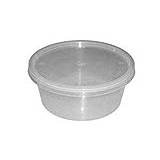 We Can Source It Ltd - Round Microwave, Clear Plastic Food Containers with Lids - Perfect for Freezing, Storage and Takeaway Hot and Cold Food - 12oz Microwave Safe Plastic Container - Pack of 50