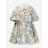 Girls Floral Jacquard Shirt Dress in Multicolour - Multicoloured / 10 Yrs