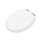 Addis Soft Close Oval shape Toilet Seat, with adjustable quick release hinges and simple universal fixings, Oval shape, Plain white smooth hygienic easy clean finish