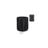 Small Round Table Cover for Keter 75Gal Cool Bar Patio Rattan Stool Cocktail Cooler Table Cover Waterproof Sunproof Garden ice Bucket Cover Black