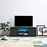 Panana TV Cabinets 16 Color RGB LED Lighted TV Stand forfor 32 40 43 50 inch 4k TV Sideboard LxWxH 47.25x15.75x15.75inch (Black)