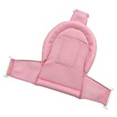Baby Bath Cushion Pad Adjustable Sturdy Baby Bath Support Net Quick Drying Anti-Slip Infant Bathtub Sling Shower Cotton Mesh Foldable Mat Newborn Infant (Pink)