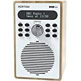 Azatom Foxton DAB/DAB+ Digital FM Radio/Alarm Clock/Wood Effect/Headphone socket/Mains powered (Oak) (Refurbished)
