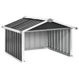 lyrlody Storage Box, Lawnmower Shed Anthracite Stable Structure for Garden for Robot Lawnmower