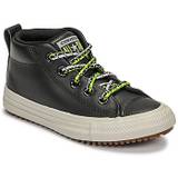 Converse  Shoes (High-top Trainers) CHUCK TAYLOR ALL STAR STREET BOOT DOUBLE LACE LEATHER MID  - Black - 10.5 kid