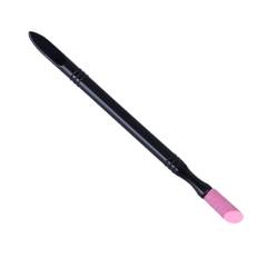 Cuticle pusher double-end trimmer remover manicure pedicure tool (black)