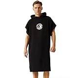 Regatta Adults Hooded Outdoor Surf Surfing Towel Poncho - Black - S/M