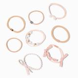 Claire's Blush Pink Bracelet Hair Ties - 12 Pack