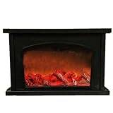 Naedien Electric Fireplace Freestanding, 20 Led Flame Effect Fireplace, Battery Usb Powered, Wall Electric Fires Free Standing, Fire Place Decoration for Bedroom Corridor House