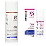 ultrasun SPF30 Tan Activator Body 150ml & Face Anti-Ageing Sun Protection SPF30, 50 ml
