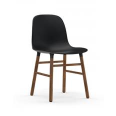 Normann Copenhagen Form chair - wooden legs - Walnut, Black Designer Furniture From Holloways Of Ludlow