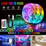 SHEIN Usb v key Remote Controlled  Rgb m Low Voltage Flexible Led Strip With Selfadhesive Tape For Tv Background Lighting Room And Living Room Atmosphere De