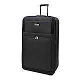 JCB Extra Large Lightweight Suitcase Luggage Cabin Trolley Bag Case Telescopic - Black (32")