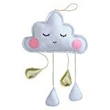 Baby Tent Ornaments | Baby Tent Ornament with Cloud Raindrop Design,Cloud Props Garland Room Nursery Mobile Hanging Decor for Baby Shower Photography Kids Room Kot-au
