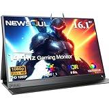 Newsoul Portable Gaming Monitor 144Hz 16.1 Inch IPS FHD 1080P Matte Screen with Mini HDMI/USB Type C/Mirco USB/VESA/Speakers/Smart Cover, Extrand Second Monitor for Laptop/PS5/Switch/Mac/Phone/PC